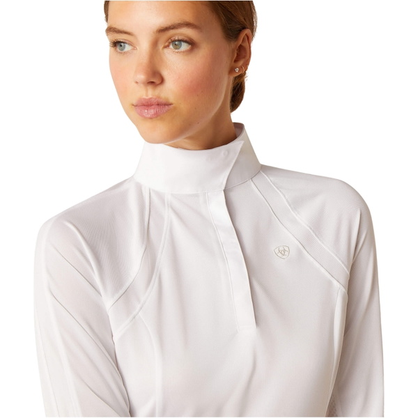 Ariat Womens Sunstopper 3.0 Long Sleeve Show Shirt 10048938 - White